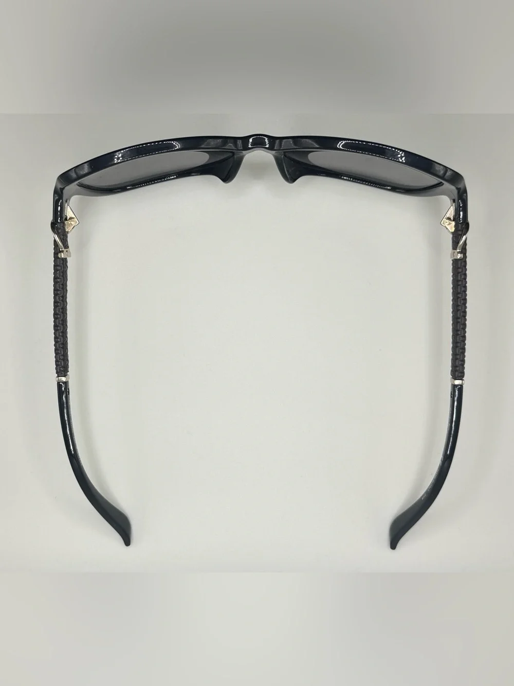 Salvatore Ferragamo SF74SLA Black Gold Logo Sunglasses Oversized Butterfly